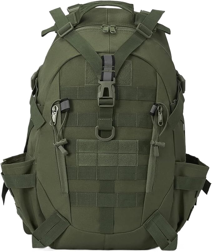 40L Tactical BackpackCompatible for Men Camping Hiking Backpacks Reflective Outdoor Travel Bags Survival(Army Green)