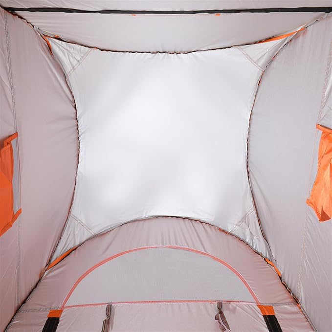 Privacy Pop Up Shower Tent Portable Camping Shower1-2 Person Camping Toilet Shower Tent Dressing Changing RoomLightweight Instant Rain Shelter for Car Camping Hiking Beach Picnic FishingOrange