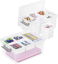 Citylife Craft Organizers 2 Pack-17 QT Clear white