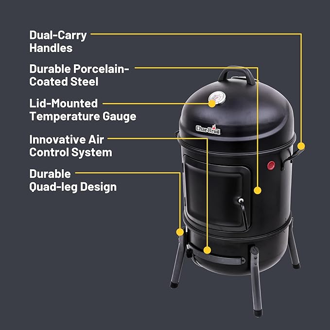 Charbroil® 20 Bullet Charcoal Smoker Black - 18202076