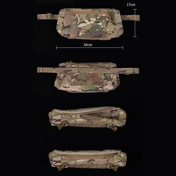 Multifunctional Tactical Hunting Hand Muff Warmer Drop Pouch Fanny Pack Plate Carrier Handwarmer Pouch for Winter Outdoor Camping Football Fishing