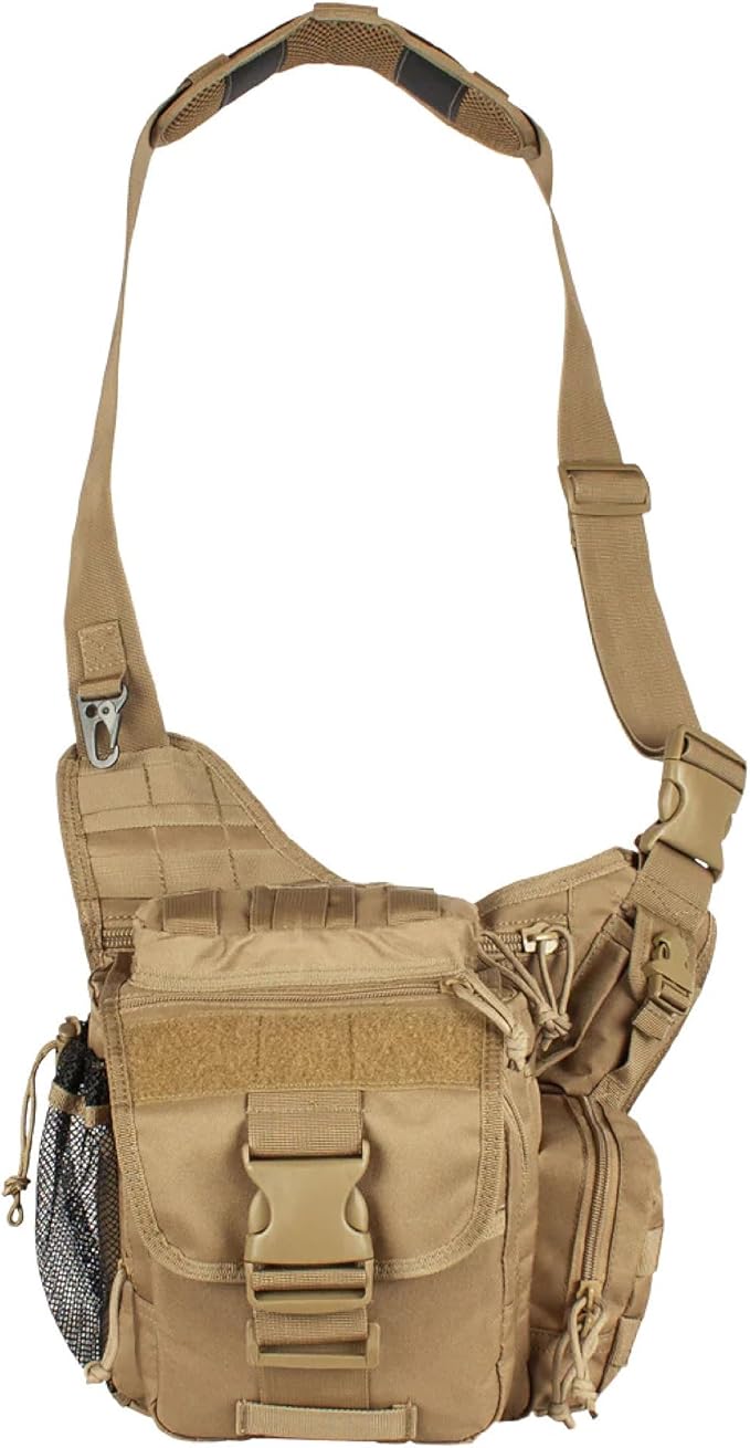 Fox Outdoor Products Advanced Tactical Hipster Crossbody Bag w/Concealed Storage Modular Pockets &amp Adjustable Carry System