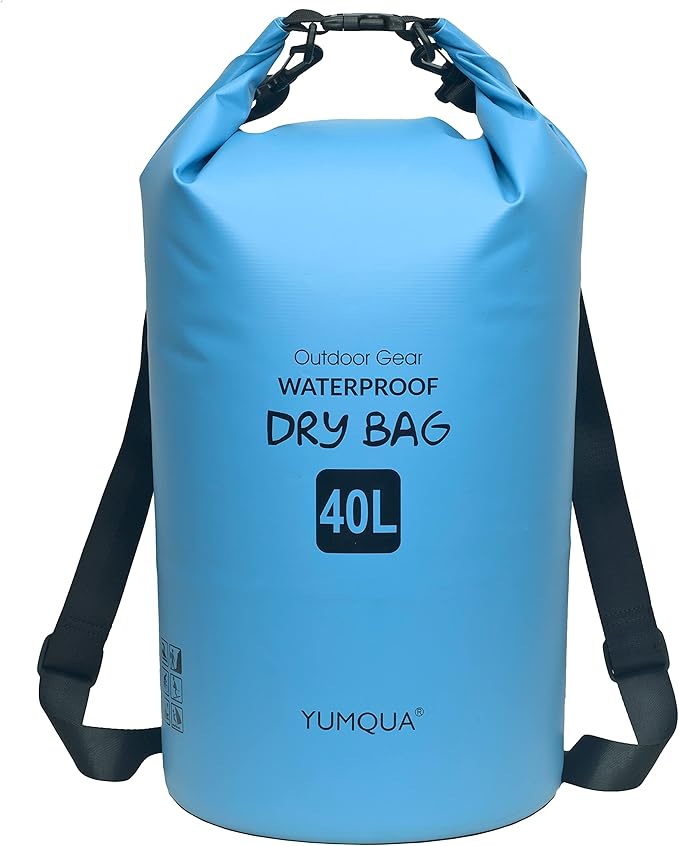 YUMQUA Dry Bags Waterproof 5L/10L/20L/30L/40L for Women &amp Men Roll Top Floating Dry Bag Waterproof Storage Bag for Kayaking Boating Swimming Beach Paddle Board Hiking Fishing and Travel
