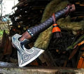 Viking Axe - Beautiful Custom Handmade Bearded Axe Best Gift for Men Best Birthday Gift with Sheath (RS-004)
