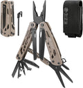 Light Seeking multitool 20-in-1 EDC Multi tool with Needle Nose Pliers and Wire Stripper Tools Gifts for Men Survival and Camping Gear D2 Steel sand (Light Seeking D2 steel sand)
