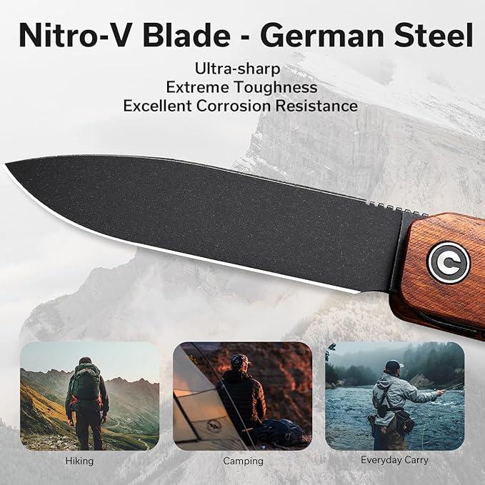 CIVIVI Sendy 3 In 1 Multitool Pocket Knife With Tweezers and Toothpick Ben Petersen designed Folding Knife for EDC Camping Daily Use Perfect Gifts for Men Women C21004A-2