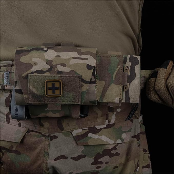 Tactical IFAK Pouch Molle First Aid Belt Bag with Quick-Release Mount Durable Nylon Medical Utility Pack for Outdoor Training