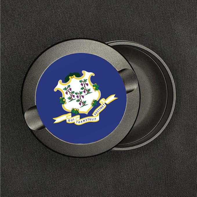 Brotherhood Metal Zyn Container - Metal Zyn Holder - Zyn Metal Can - Metal Container for Zyn Holder - Metal Zyn Can Golf Gifts for Him - Zyn Containers for Golf - Connecticut State Flag