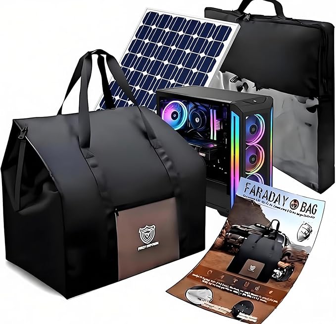Faraday Bags 30“x24”x24“(283 Liters Capacity) for Large Generators &amp ElectronicsMilitary-Grade XXL EMF &amp RF Signal Shielding Cover for Computers TowersAnti-HackingPrivacy Protection (Waterp