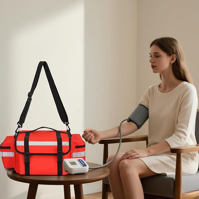 Medical Bag Empty First Aid BagFirst Responder Bag First Aid Carrier for EMT EMS Paramedics and Emergency Medical Supplies Kit(Bag Only)