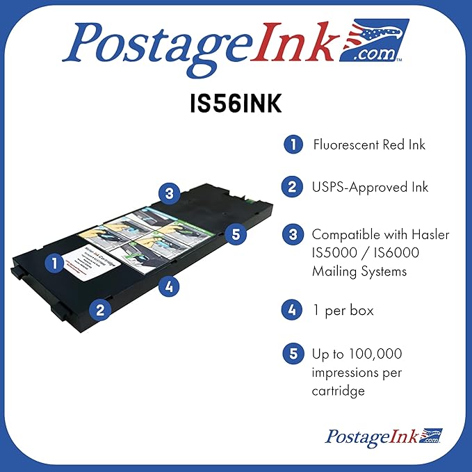 #IS56INK Sure.Jet # 4137700D Non-OEM Replacement Ink Tank for use with IS5000/IS6000 Postage Meters
