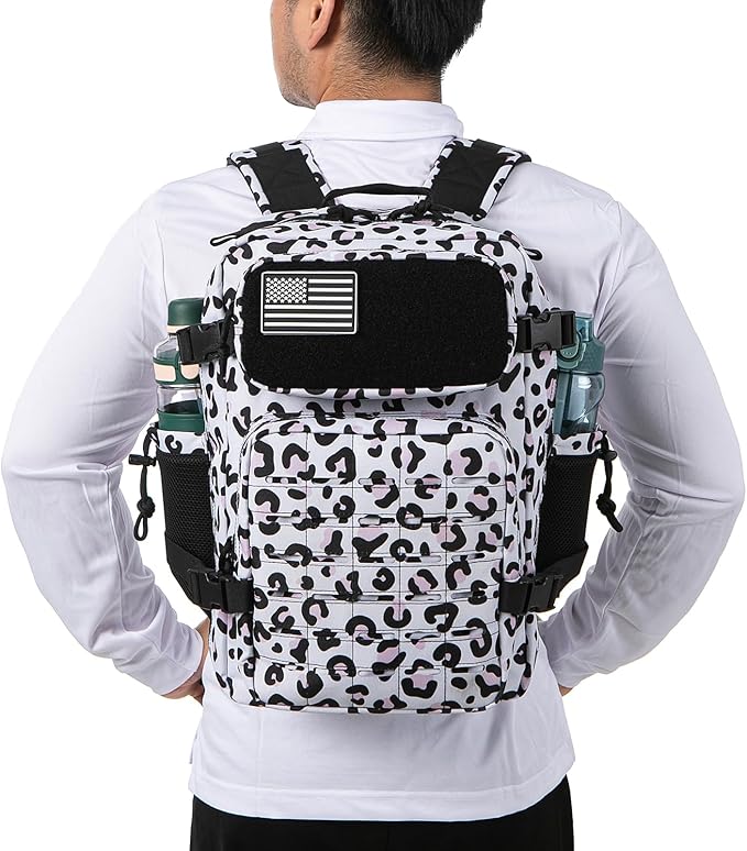 QT&ampQY 25L/45L Military Tactical Backpack For Men Molle Daypack 3 Day Bug Out Bag Hiking Rucksack With Bottle Holder