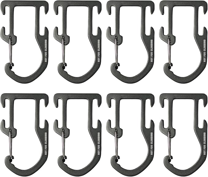 Molle Attachment Backpack Gear Tactical Aluminum Carabiner Snap D-Ring Clip Hook