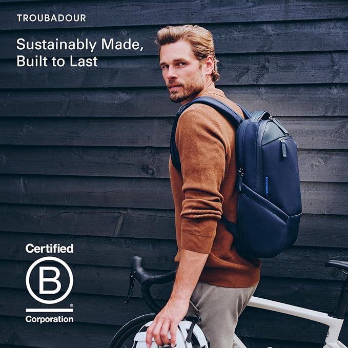 Troubadour Apex 4.0-22L Premium Laptop Backpack - Ergonomic &amp Water Resistant - Designed for Work and Travel - Basalt