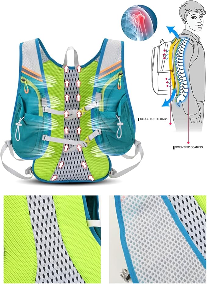 Large Capacity Backpack Running Backpack Cycling Backpack Lightweight Hiking Backpack Running Vest Hydrations Backpack
