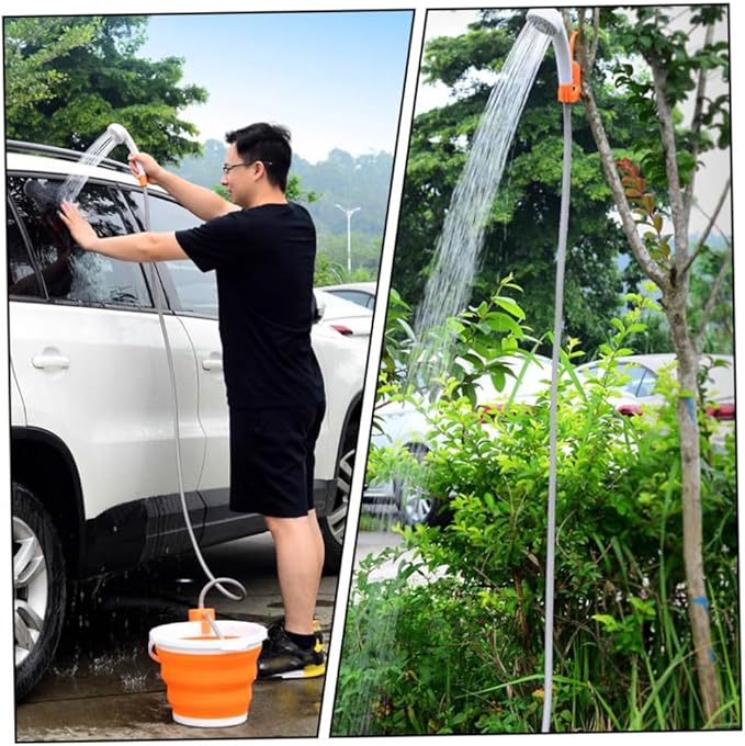 SUPVOX 1Set Shower with Lighting for Outdoor Camping Rechargeable Shower Pump for Car Cleaning Dogs and Outdoor Showers Multi Functional and Convenient