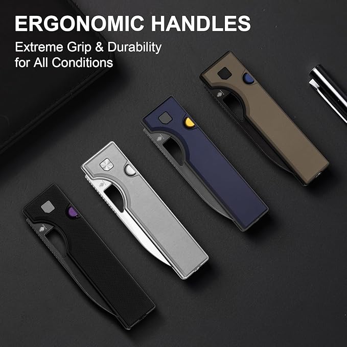 Kizer Little Ringbo Pocket Knife 2.95 D2 Steel Drop Point Folding Knife with Black G10 Handle Thumb Hole Opener Button Liner Lock EDC knives for Camping Hiking V3708M1
