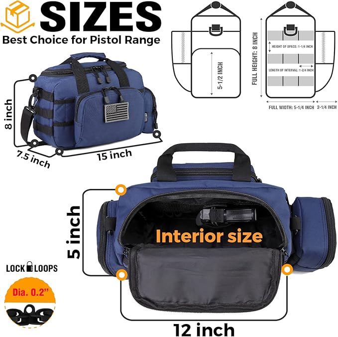 Range Bag Small Tactical Chest Sling Pack (Urban Blue)