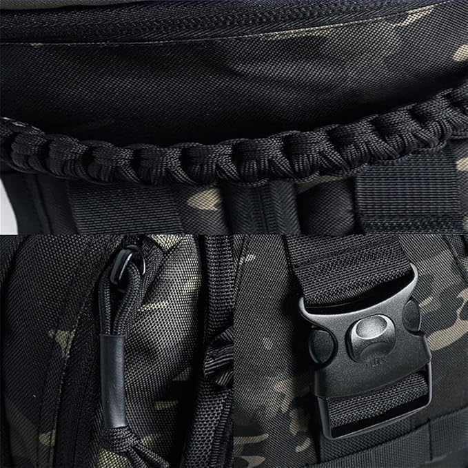 YYDS Outdoor Camping Bag Portable Tactical BackpackLaptop Compartment Sling Backpack Chest Shoulder Bag Hiking Travel (Color : Black)