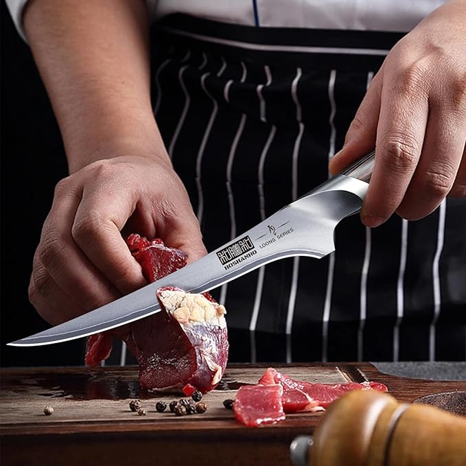 HOSHANHO Fillet Knife 7 Inch Super Sharp Boning Knife in High Carbon Stainless Steel Professional Japanese Fish Knives for Meat Poultry Cutting