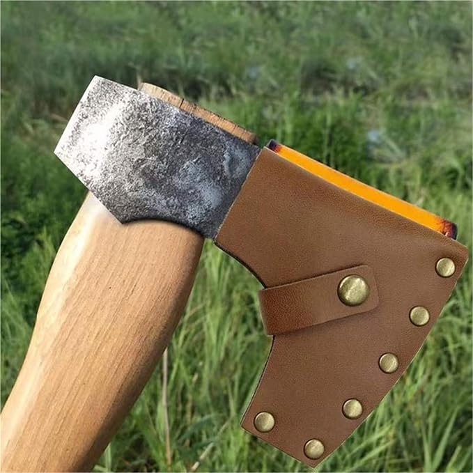 Axe Holster Axe PU Leather Case Axe Head Cover Hatchet for Camping Cover Protector No Axe for Outdoor Camping Blade Protection