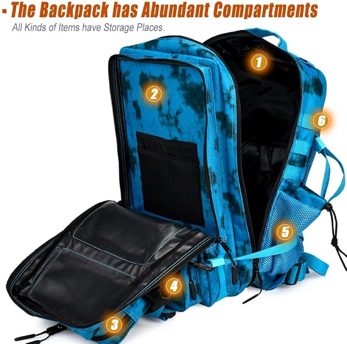45L Tactical Backpack for Men Women Military Assault Pack with MOLLE Large 3 Day Bug Out Bag for Hiking Camping