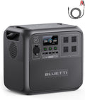 BLUETTI AC180 Portable Power Station 1152Wh Solar Generator w/ 4 1800W (2700W Peak) AC Outlets 0-80% in 45 Min LiFePO4 Battery Backup for Camping (Acid to DC7909 Cable Included)