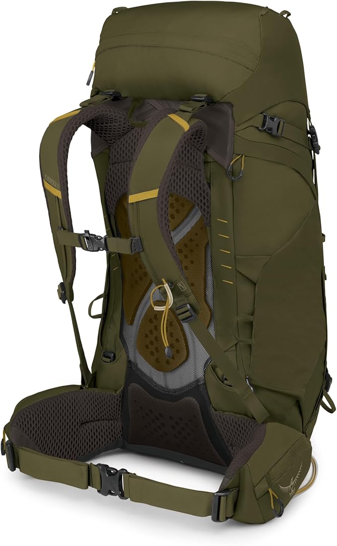 Osprey Kestrel 48L Men's Backpacking Backpack - Hiking &amp Camping Bag with Waterproof Raincover Moss Green Large/X-Large