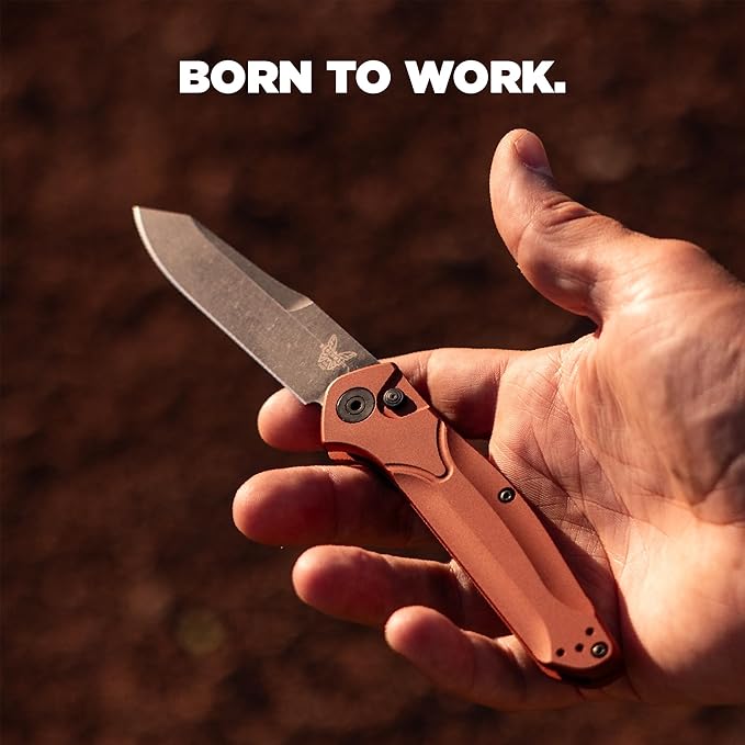 Benchmade - Osborne Every Day Outdoor Folding Knife Reverse Tanto Blade with Burnt Copper Aluminum Handle (940BK-03)
