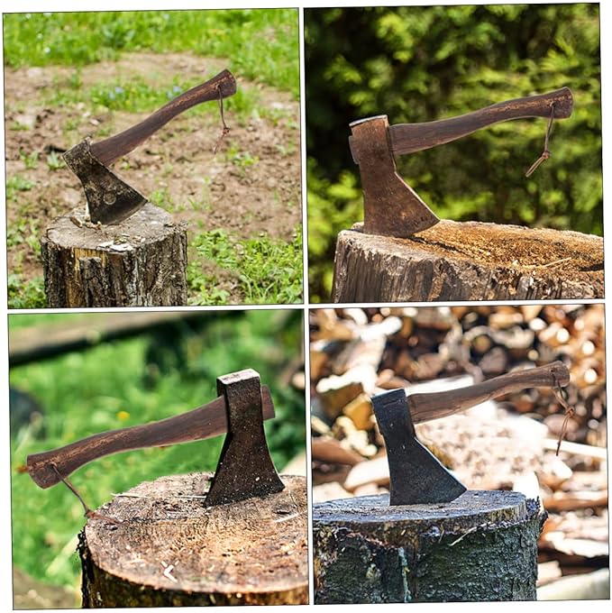 2pcs Wooden Axe Handle Replacement Non-Skid Axe Grip for Firewood Cutting and Camping for Outdoor Use Practical and Comfortable Design
