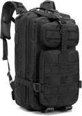 Men's 35L Hiking Backpack Oxford Cloth Outdoor Tactical Rucksack Large Capacity Camping Travel Daypack Duffel Bag (Black)