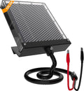 SOLPERK Solar Panel for Deer Feeder 12V 2W Black Waterproof Solar Battery Charger Deer Feeder Battery with Mounting Bracket and Alligator Clips Solar Panel 12 Volt