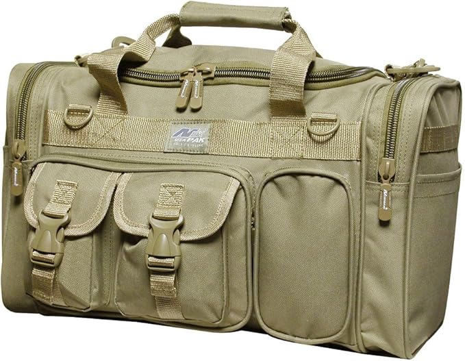 18 1200 cu.in. Tactical Duffle Military Molle Gear Shoulder Strap Range Bag TAN