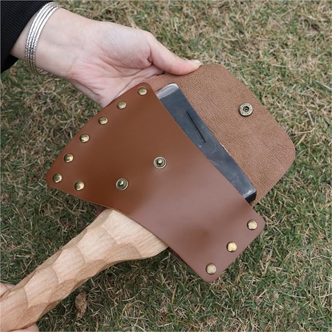 PU Leather Axe Sheath Multi-Size Axe Protective Cover Camping Accessory Essentials for Lumberjacks Working Outdoors for Outdoor Camping Blade Protection