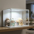 GUDEMAY Clear Showcase with Light Stackable Acrylic Display Case for Collectibles Figures Shoes Toys &amp Jewelry Dustproof Storage Box - Support Voice Control Lighting