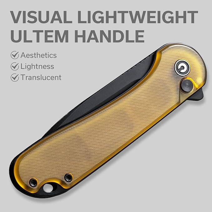 CIVIVI Elementum II Pocket Knife Utility Knife with 2.96 Nitro-V Blade Ultem Handle for Camping Fishing Hunting C18062P-8
