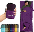 JAICOM Sleeping Bag Liner Travel Sheets &amp Adult Sleep Sack Ultralight and Portable Summer Sleeping Bag - Ideal for Backpacking Hotels and Hostels Business Trips Camping