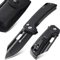 8.11 Large Pocket Knife for Men B-26 3.94 14C28N Blade Large Tactical Pocket Knife with G10 Handle Upgraded Reinforced Lock Includes Pocket Clip and Nylon Sheath for Camping Survival