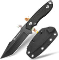 DRACHENADER Horizontal Carry Fixed Blade Knife 59-61 HRC D2 Steel Full Tang Tanto EDC Knife G10 Handle Kydex Sheath for Horizontal Scout Carry Tactical Outdoor Survival Knife