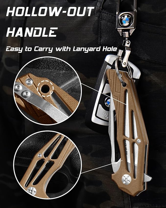Dispatch Folding Pocket Knife with Clip 3.54 inch 8Cr13MoV Steel Tanto Point Blade with G10 Handle Small EDC Knives for Men Women Outdoor Camping Hunting Hiking Survival Pocketknife