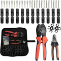 Solar Crimper Stripper Tool KitWith Wire Stripper 12 Pairs Solar Connectors 1 PCS Stainless Steel Wire Cable Cutter 1Pair Solar Spanner Wrench