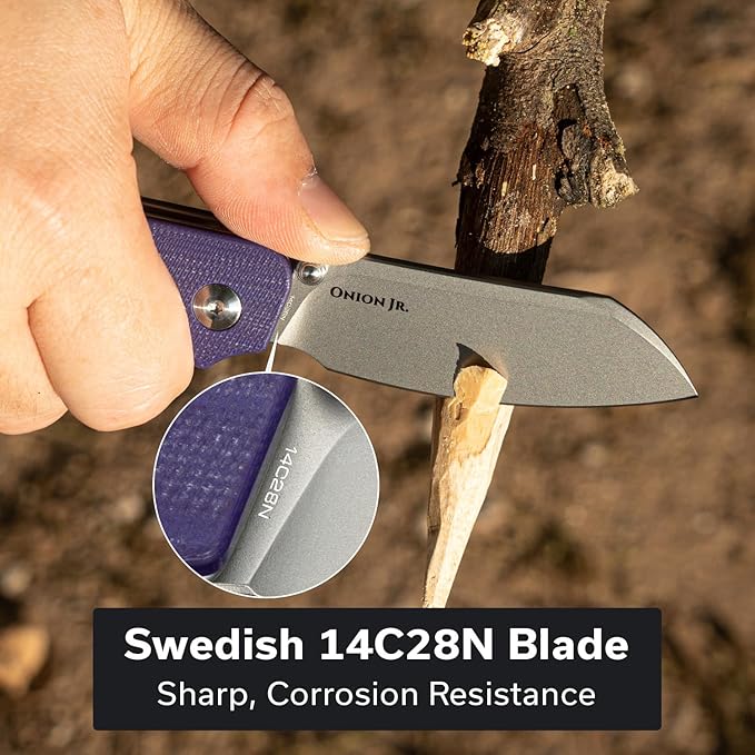 CIVIVI Crabby Pocket Knife EDC Folding Knife for Men Women with Swedish 14C28N Blade Contoured G10 Handle Designed by Ken Onion Jr. C24055-2