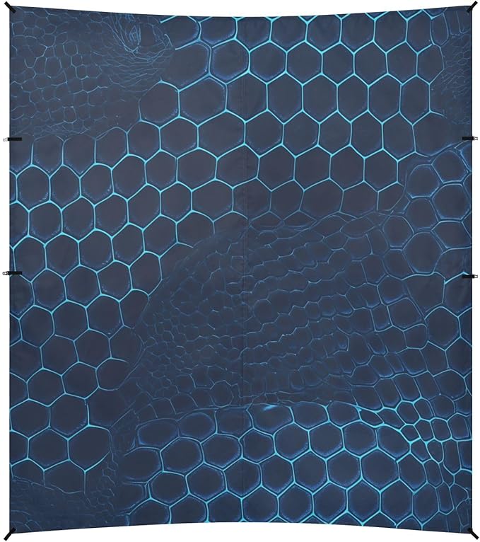 Snake Skin Print Style Doderblue Foldable Beach Cabana UPF50 Easy Setup Large Sun Shelter with Sandbags &amp Sand Shovel for Family Trips Picnics &amp Camping