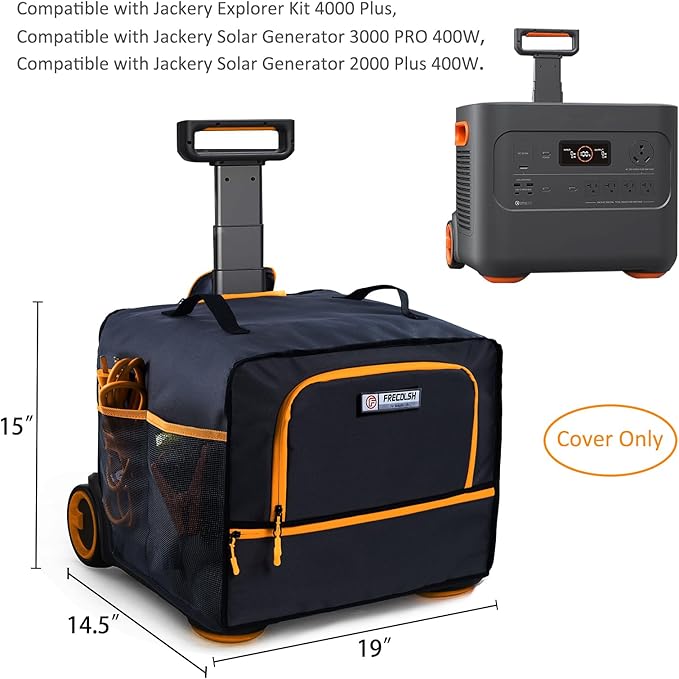 Upgraded Dust Cover Compatible with Jackery Solar Generator 2000 Plus 400W Jackery Explorer Kit 4000 Plus Jackry Solar Generator 3000 PRO 400W Water-resistant Dust Cover for Jackery Solar Generator