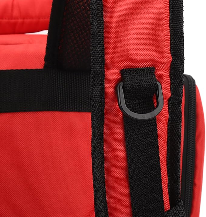ANGGREK First Responder Backpack Bag Red Multi Pockets Cloth Material Reflective Firefighter Bag for Travel