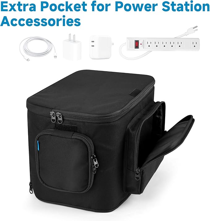 Xxerciz Protective Cover Compatible with Jackery Explorer 1000 v2 Portable Power Station Cover with Multiple Zipper Pockets Waterproof Dustproof Generator Protector for Outdoor