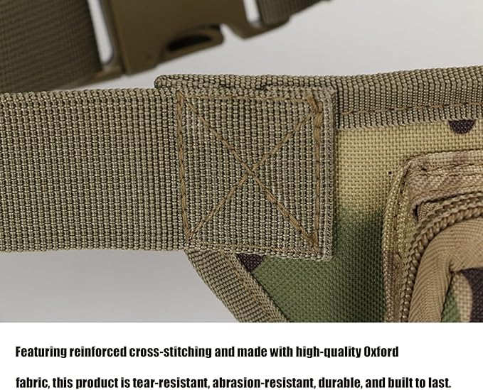 Tactical Pouch Waist Pack Waterproof Cloth Men's Waist Bag Hiking Camping Fishing Outdoor Sports Bag Mountaineering(Green)