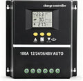 MPPT Solar Charger Controller USB Port with Backlit LCD Display Solar Panel Regulator 12V 24V 36V 48V Adaptive 100A Intelligent Solar Charger Regulator Controller