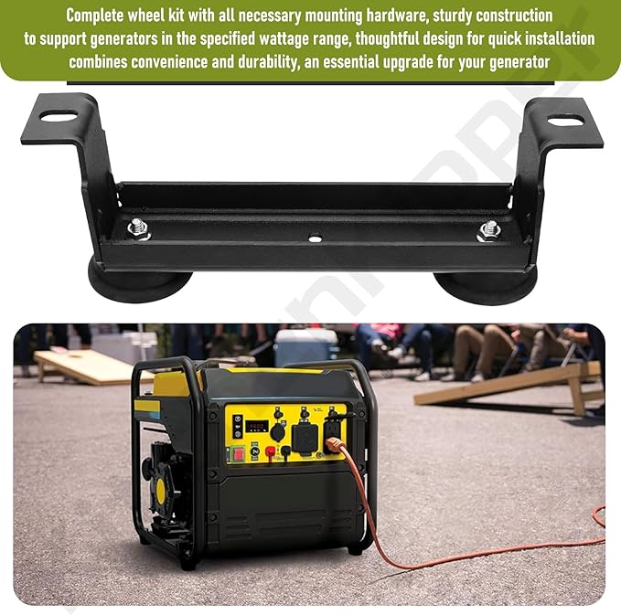KitchenKipper 40065 Generator Wheel Kit for Champion 2800-4750-Watt Generators with Folding Handle and Never-Flat Tires