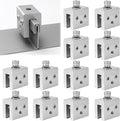 12 PCS Metal Roof Panel Clamps for Standing Seam Roofs Non-Penetrating Aluminum Brackets with Stainless Steel Screws for Solar Racking Systems Snow Guards and Heat Cables U-Shaped Base